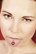 woman with a stud
