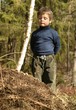 boy and ant-hill