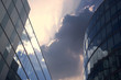 office blocks with cloud overhead