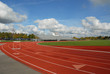 track with hurdle