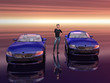bmw z4 2.5 i sportscar with promotion model.
