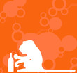 monkey drinking