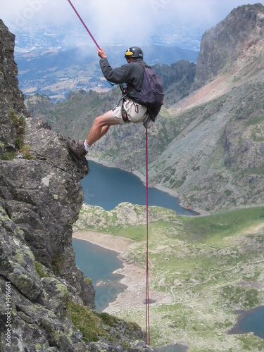 rappel en montagne