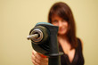 woman with a drill