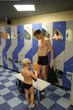 father with son ready to swim