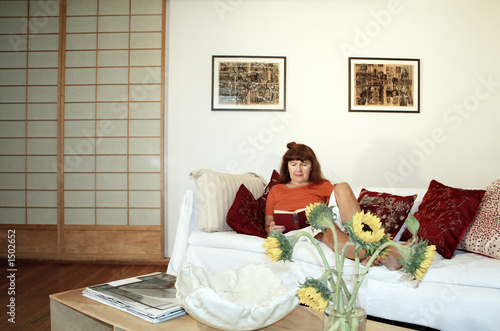 Photo: older woman reading older woman reading