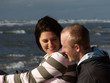 happy people on beach
