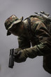 soldier with his pistol downward soldier with his pistol downward