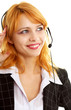 happy customer service girl