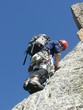 bergsteiger am fels