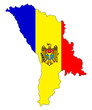 carte drapeau de la  moldavie