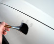 dusting for fingerprints.