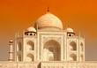 taj mahal at sunset