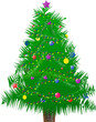 christmas tree with stars and lights