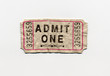 wrinkled "admit one"