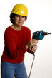 woman with electric drill