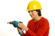 woman with electric drill