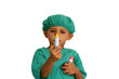 surgeon with syringe