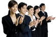 business team applause