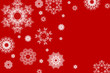 snowflakes red background
