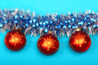 three christmas balls