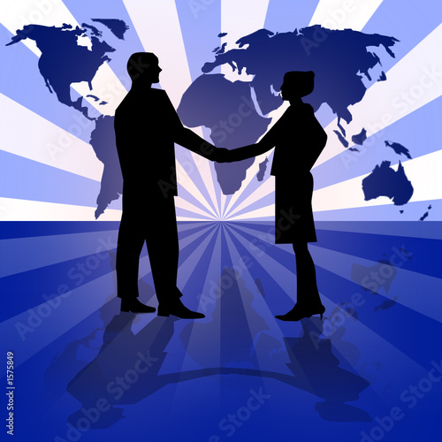 Illustration: couple de travail couple de travail