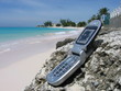 phone on beach.