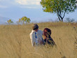 happy daugter and mather in nature
