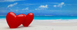 2 hearts on beach