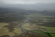 aerial view to road and landscape
