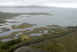 aerial view to iceland seacoast