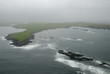 aerial view to iceland seacoast