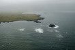 aerial view to iceland seacoast