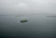 aerial view to iceland seacoast