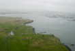 aerial view to iceland seacoast