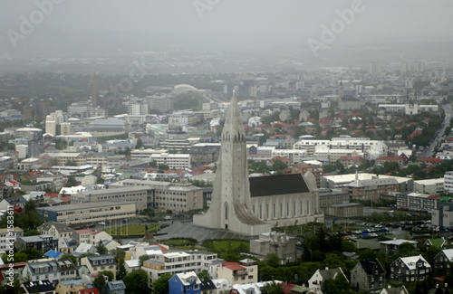 aerial view to hallgrimskirkja, reykjavik aerial view to hallgrimskirkja, reykjavik