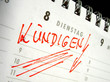 kalender mit eintrag kündigen