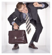 businessman in the cube