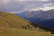 long's peak in the rain