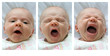 yawning infant - triptych