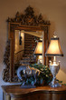 ornate mirror and furnishings