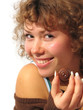 girl and a chocolate