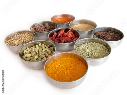 bowls of spices