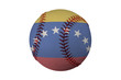 baseball with the flag of venezuela