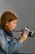 Photo: girl with slr photo camera girl with slr photo camera