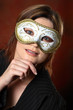 model with a mask