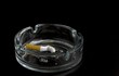cigarette butt in ashtray cigarette butt in ashtray