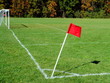 red flag in soccer field