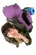 woman with a backpack
