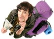 woman with a backpack
